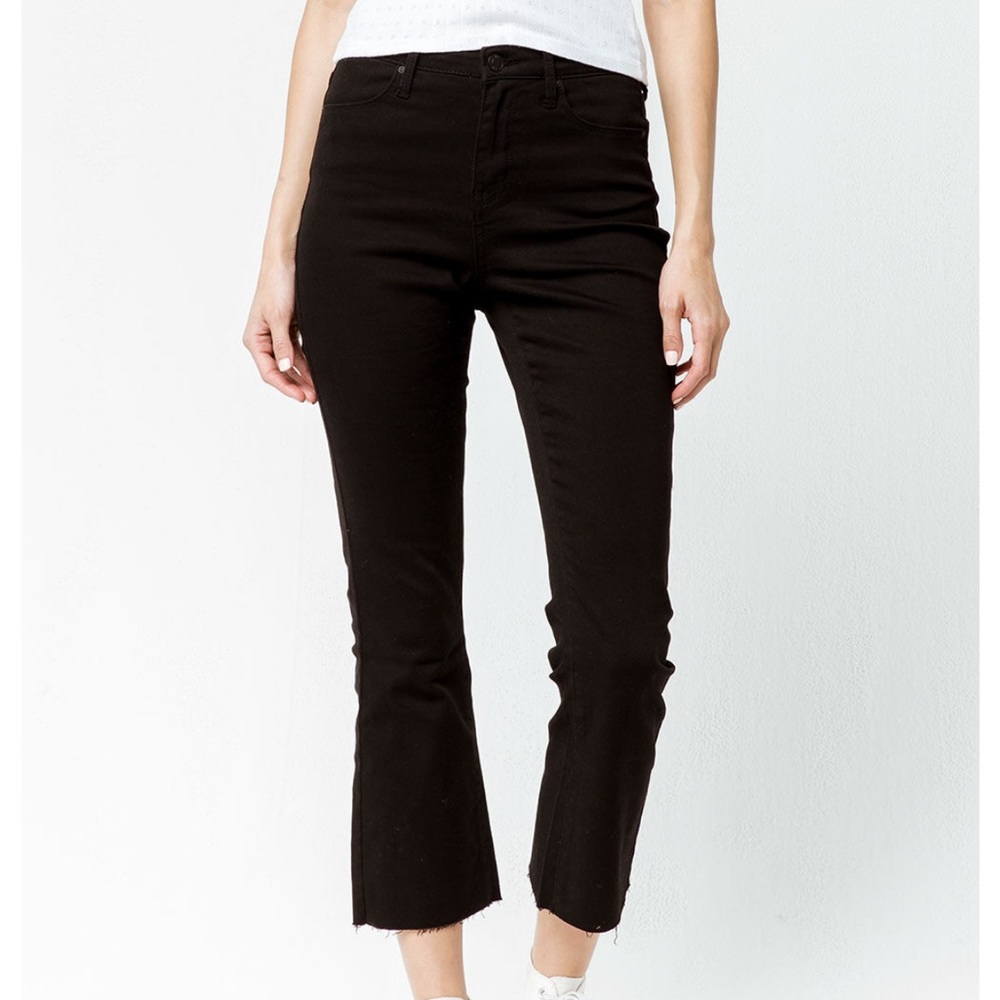 Black flared jeans